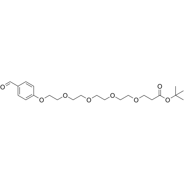 Ald-Ph-PEG5-Boc Chemische Struktur