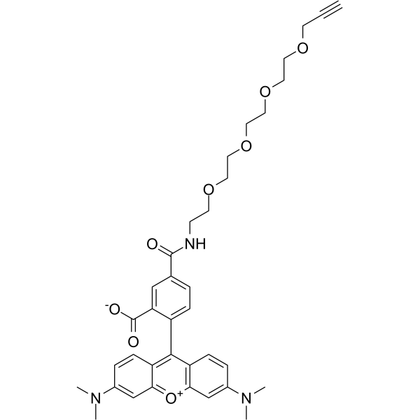 TAMRA-PEG4-Alkyne 化学構造