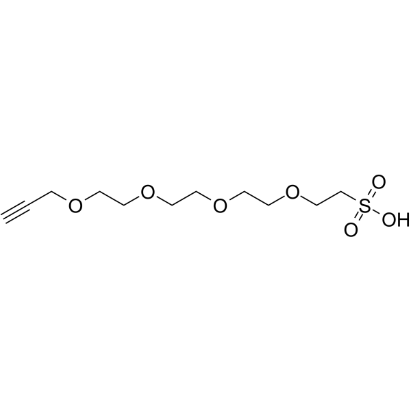 Propargyl-PEG4-sulfonic acid 化学構造