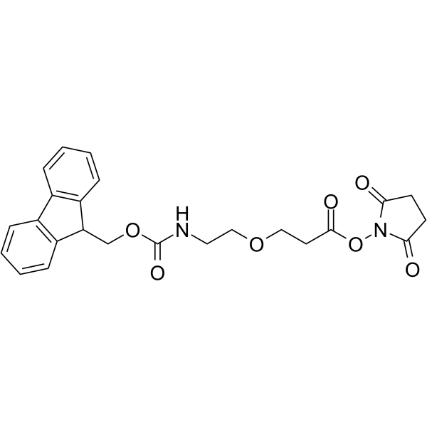 Fmoc-PEG1-CH2CH2-NHS ester Chemical Structure