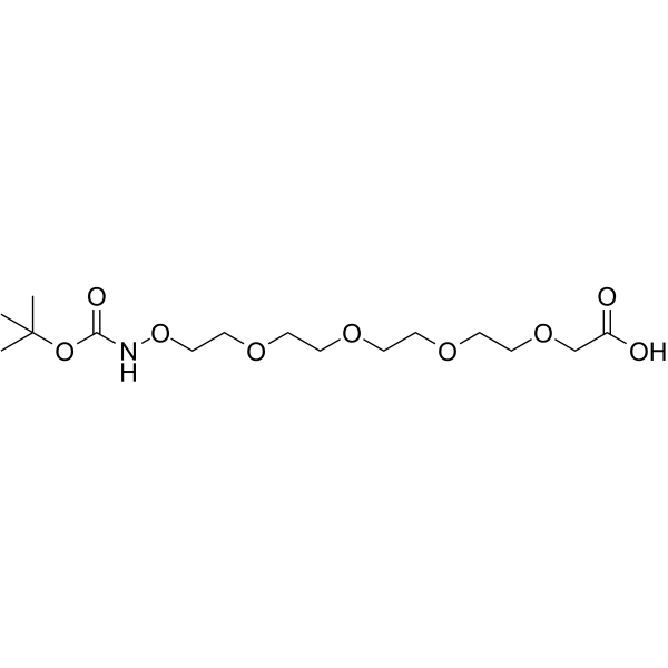 Boc-Aminooxy-PEG4-CH2CO2H 化学構造