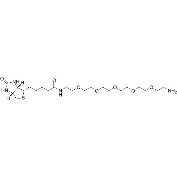 Biotin-PEG5-amine Chemical Structure