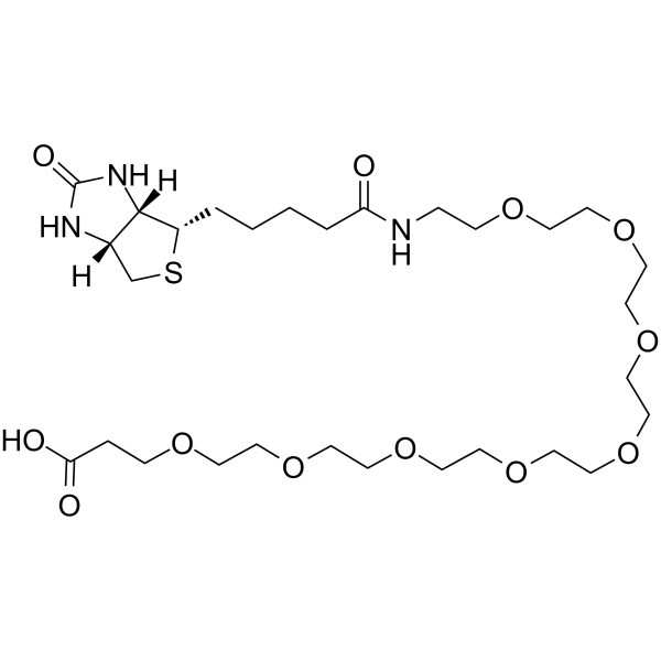 Biotin-PEG8-acid Chemische Struktur