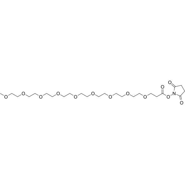 m-PEG9-NHS ester Chemical Structure