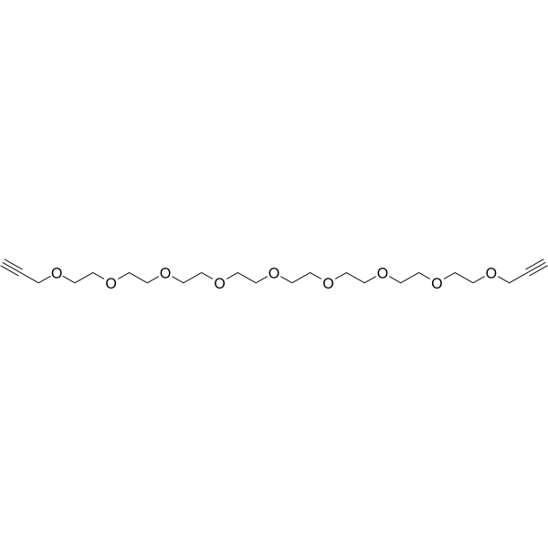 Bis-propargyl-PEG8 Chemical Structure