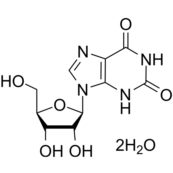 Xanthosine dihydrate 化学構造
