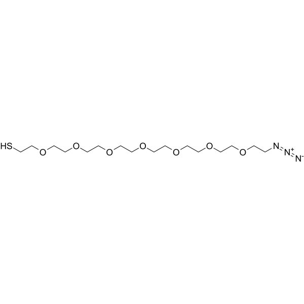 HS-PEG7-CH2CH2N3 Chemical Structure