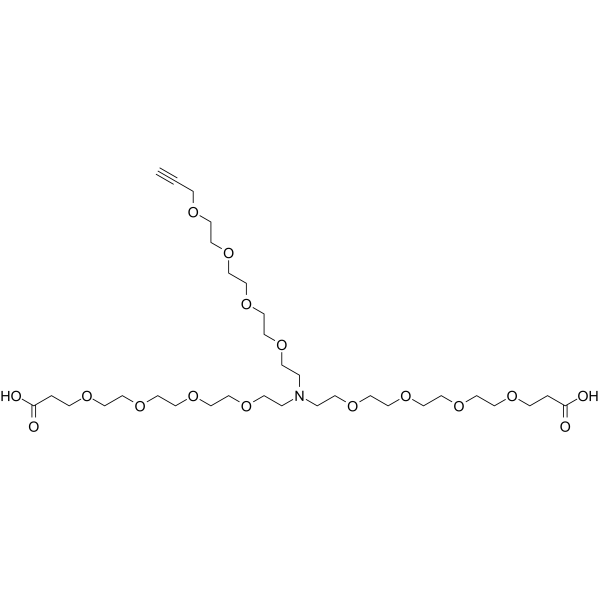 N-(Propargyl-PEG4)-N-bis(PEG4-acid) Chemical Structure