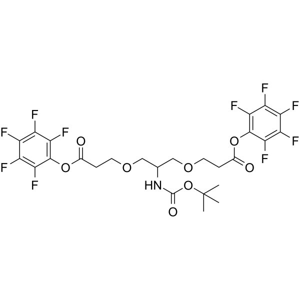 C-NH-Boc-C-Bis-(C1-PEG1-PFP) Chemical Structure