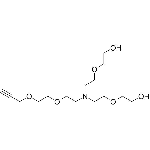 Propargyl-PEG2-N-bis(PEG2) التركيب الكيميائي