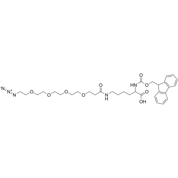 N-Fmoc-N'-(azido-PEG4)-L-Lysine 化学構造