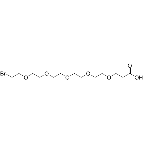 Bromo-PEG5-C2-acid 化学構造