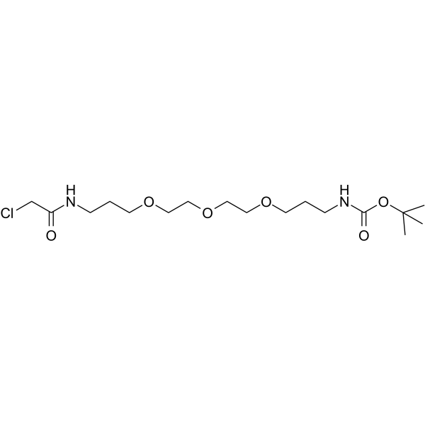 Chloroacetamido-C-PEG3-C3-NHBoc 化学構造