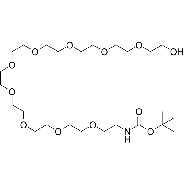 N-Boc-PEG10-alcohol Chemische Struktur