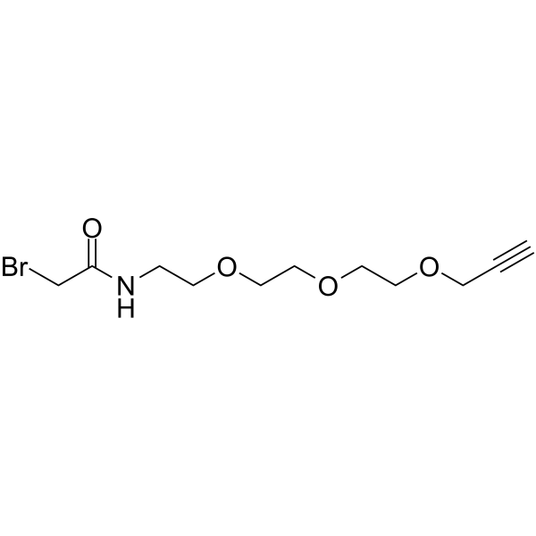 Bromoacetamide-PEG3-propargyl Chemical Structure