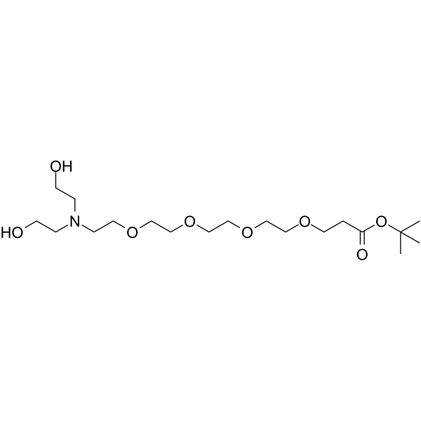 N,N-Diethanol amine-PEG4-Boc Chemische Struktur