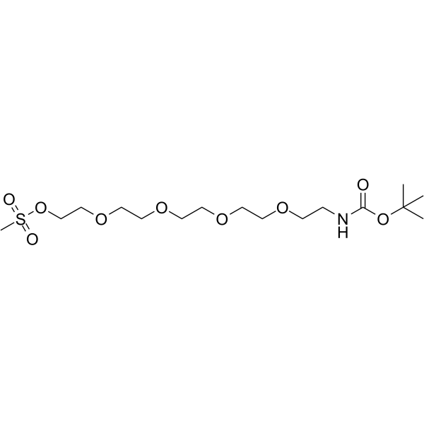 Boc-N-Amido-PEG5-Ms Chemical Structure