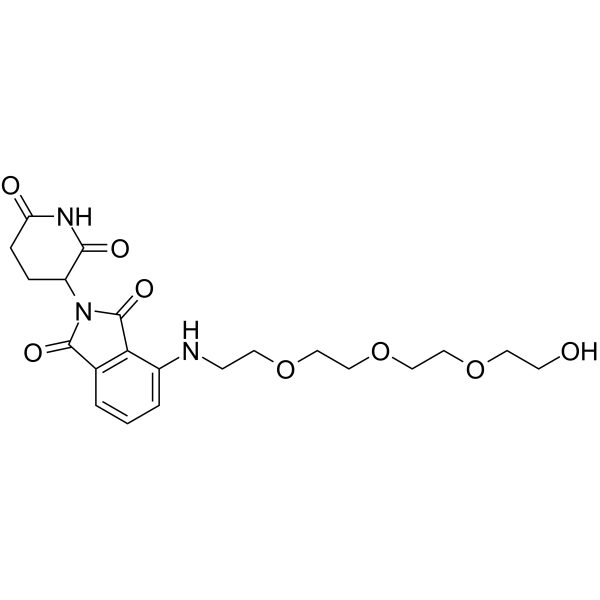 Thalidomide-NH-C2-PEG3-OH Chemische Struktur