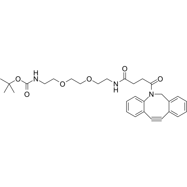 DBCO-PEG2-NH-Boc Chemical Structure