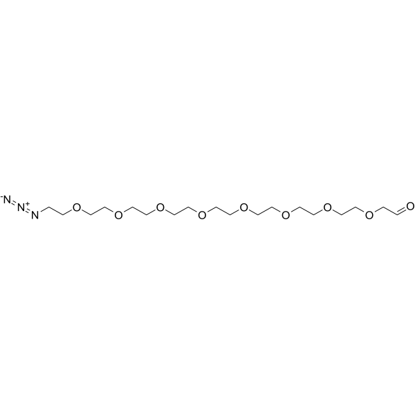 Ald-CH2-PEG8-azide 化学構造