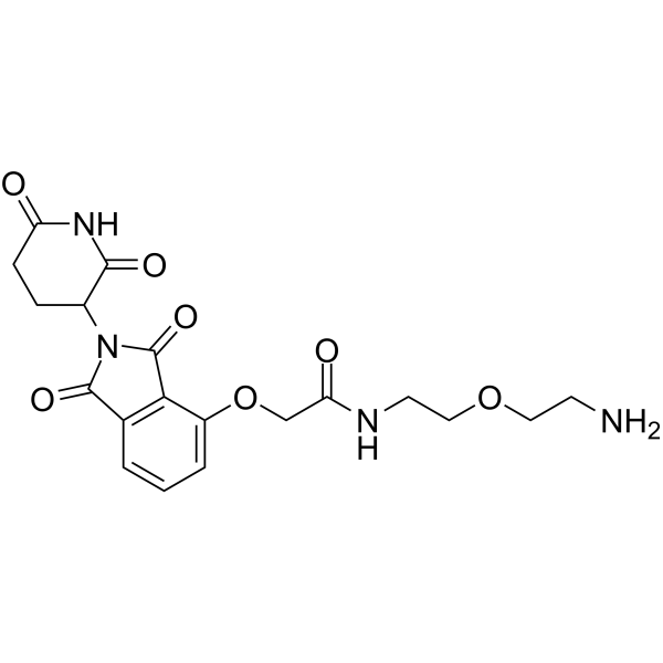 Thalidomide-O-amido-PEG-C2-NH2 Chemical Structure