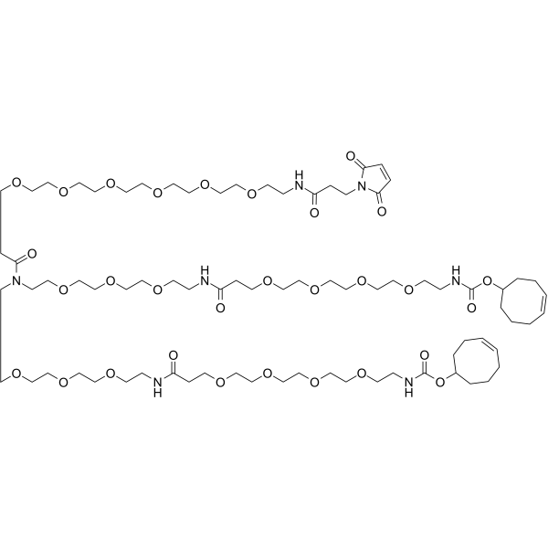 N-(Mal-PEG6)-N-bis(PEG7-TCO) Chemical Structure