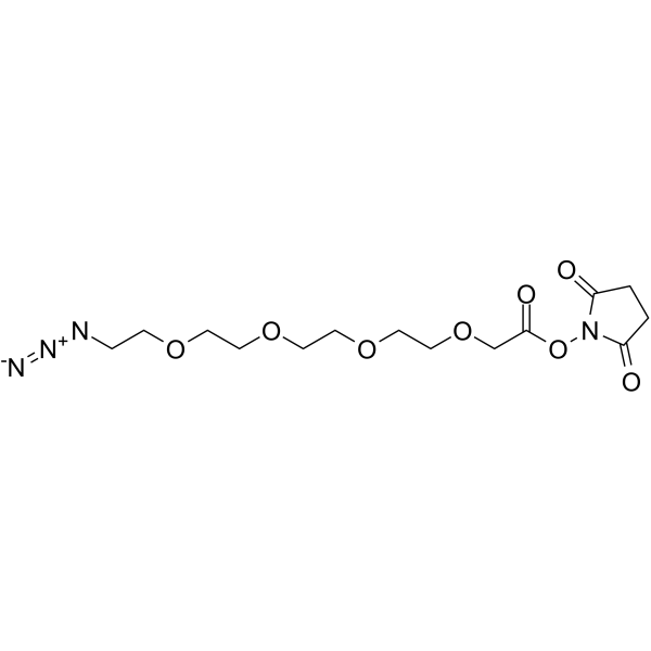 Azido-PEG4-NHS-ester التركيب الكيميائي