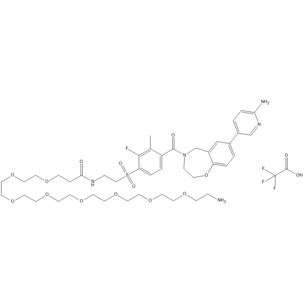 XL388-C2-amide-PEG9-NH2 TFA Chemical Structure