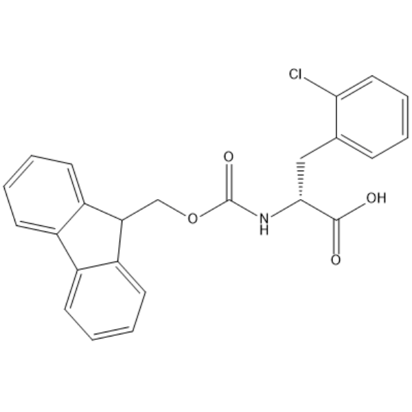 Fmoc-D-Phe(2-Cl)-OH 化学構造