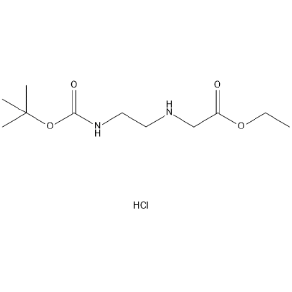 Ethyl 2-((2-((tert-butoxycarbonyl)amino)ethyl)amino)acetate hydrochloride التركيب الكيميائي