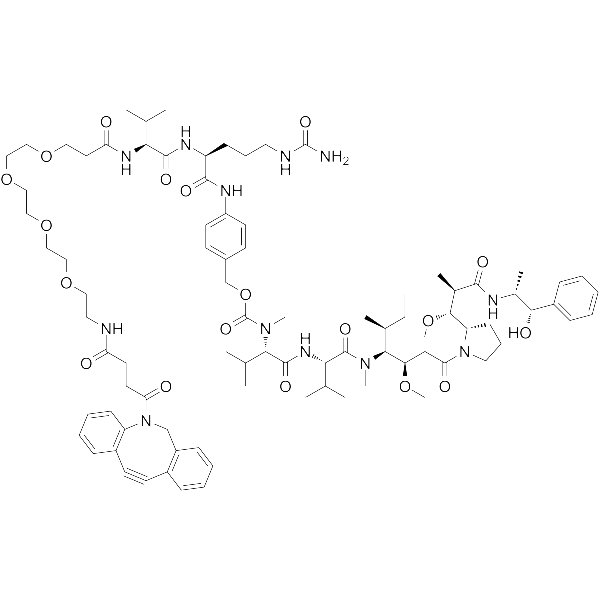 DBCO-PEG4-VC-PAB-MMAE Chemical Structure