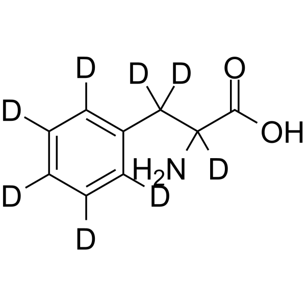 DL-3-Phenylalanine-d8 化学構造