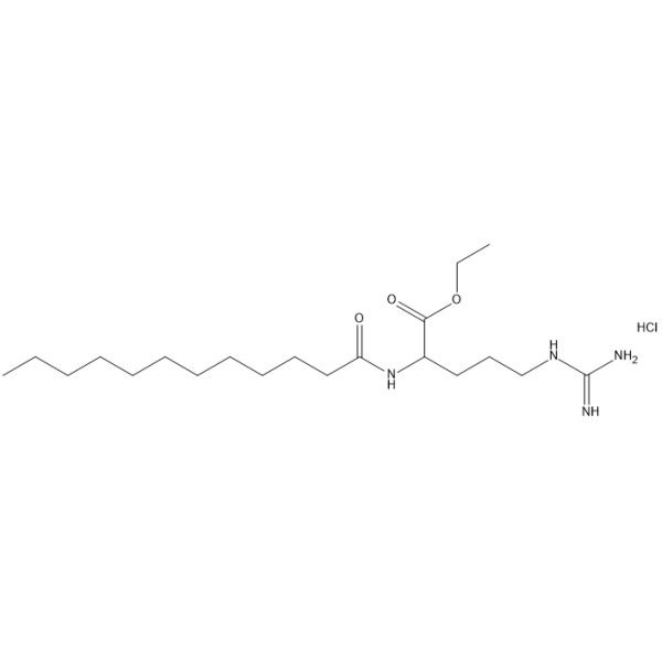 Ethyl Lauroyl Arginate Hydrochloride 化学構造