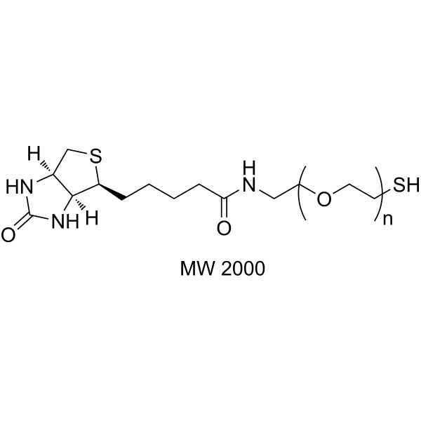 Biotin-PEG-Thiol (MW 2000) 化学構造