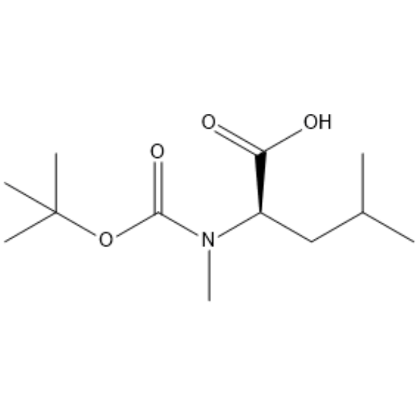 N-(tert-Butoxycarbonyl)-N-methyl-D-leucine Chemische Struktur