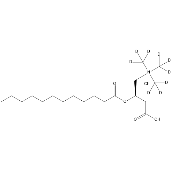 Lauroyl-L-carnitine-d9 chloride 化学構造