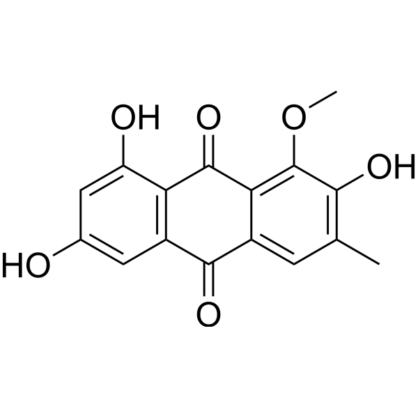 2-Hydroxyl emodin-1-methyl ether 化学構造