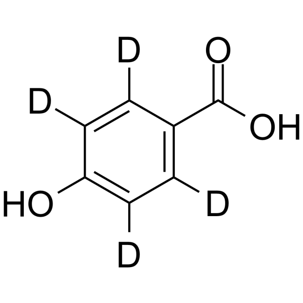 4-Hydroxybenzoic acid-d4 化学構造