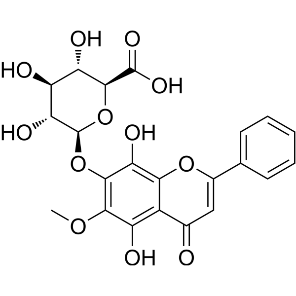 5,7,8-Trihydroxy-6-methoxy flavone-7-O-glucuronideb التركيب الكيميائي