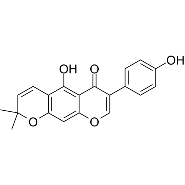 Alpinumisoflavone 化学構造