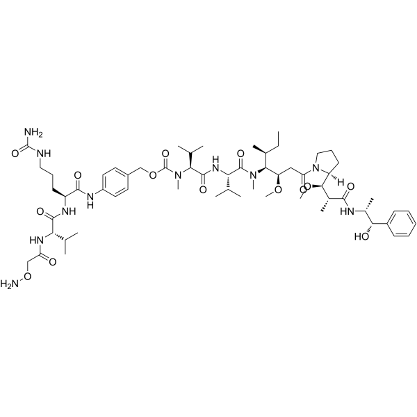 (Aminooxy)acetamide-Val-Cit-PAB-MMAE 化学構造