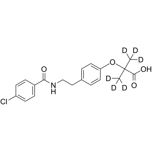 Bezafibrate-d6 化学構造