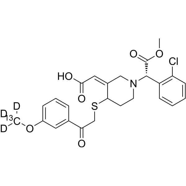 cis-Clopidogrel-MP derivative-13C,d3 化学構造