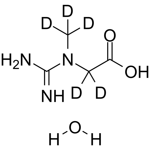 Creatine-d5 monohydrate 化学構造