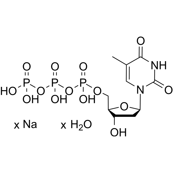 Deoxythymidine-5'-triphosphate sodium hydrate  Chemical Structure