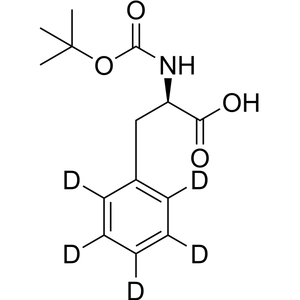 D-Phenyl-alanine-N-t-Boc-d5 化学構造