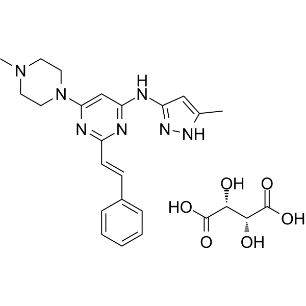 ENMD-2076 Tartrate  Chemical Structure