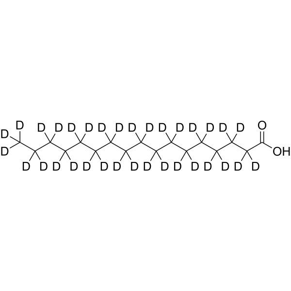 Heptadecanoic acid-d33 化学構造