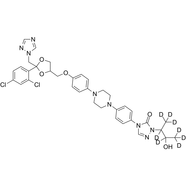 Hydroxy Itraconazole-d8 化学構造