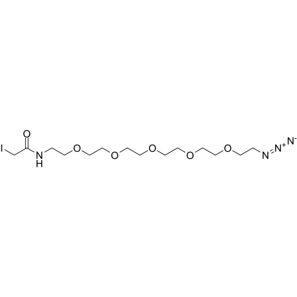 Iodoacetamide-PEG5-azide Chemische Struktur